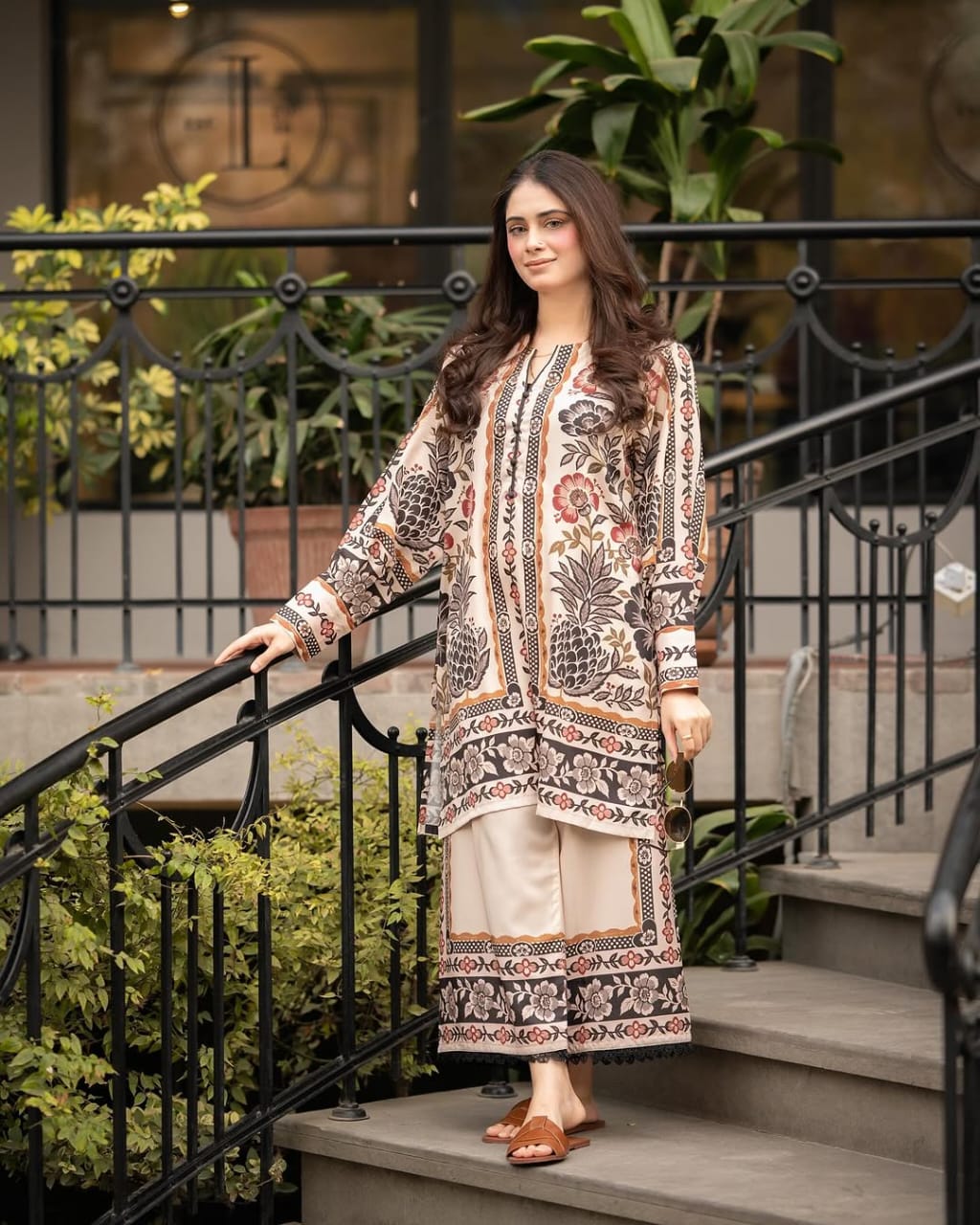 PLAZO DIGITAL PRINTED 2Pc