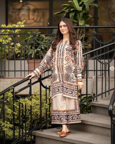 PLAZO DIGITAL PRINTED 2Pc